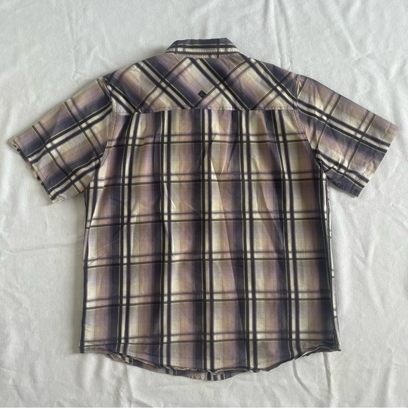 Prana Purple Plaid Button Down Shirt - Picture 3 of 3
